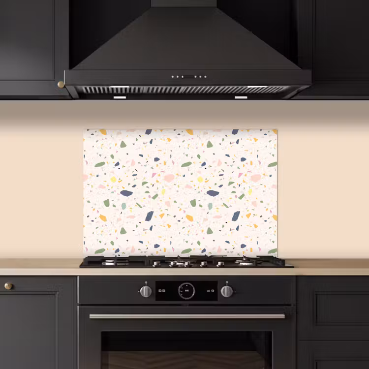 Terrazzo - Patroon - Kleurrijk - Festival keuken achterwand spatscherm klein 900 -sfeer1