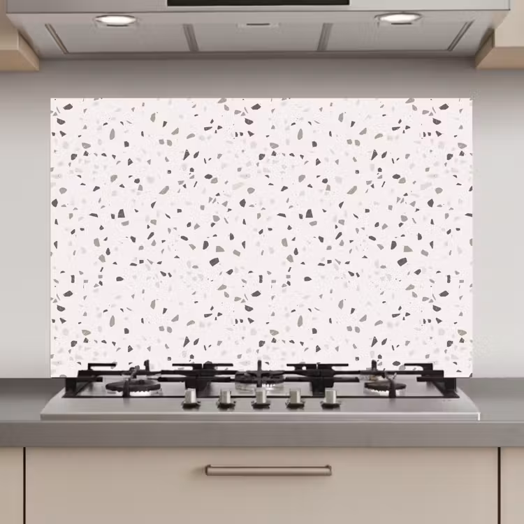 Terrazzo - Patroon - Créme keuken achterwand spatscherm klein 900 -3d_website