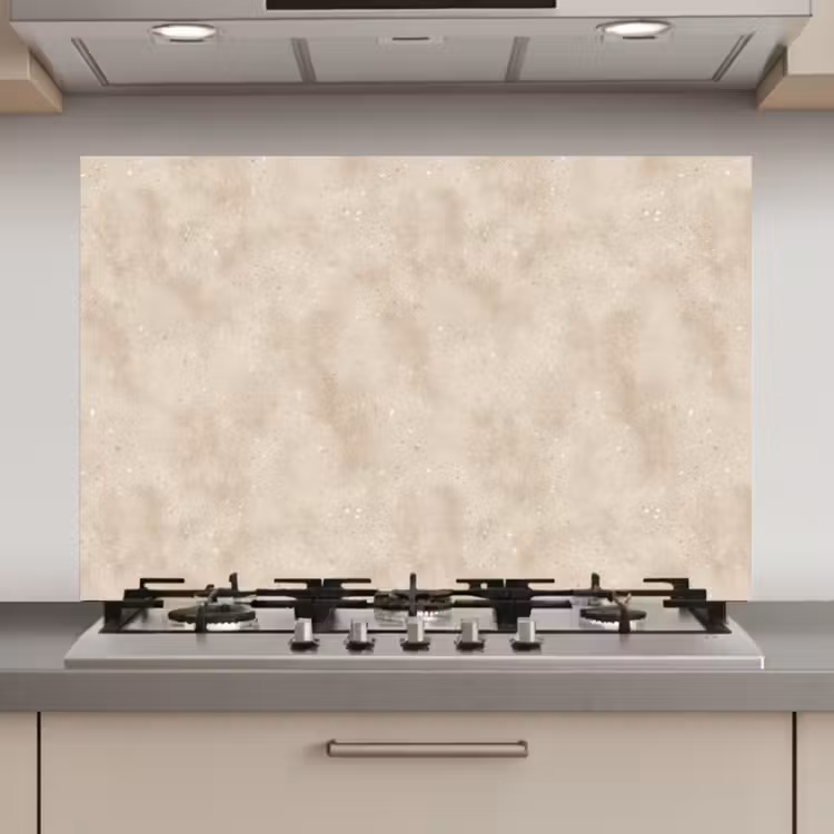 Structuur - Spikkels - Beige keuken achterwand spatscherm klein 900 -3d_website