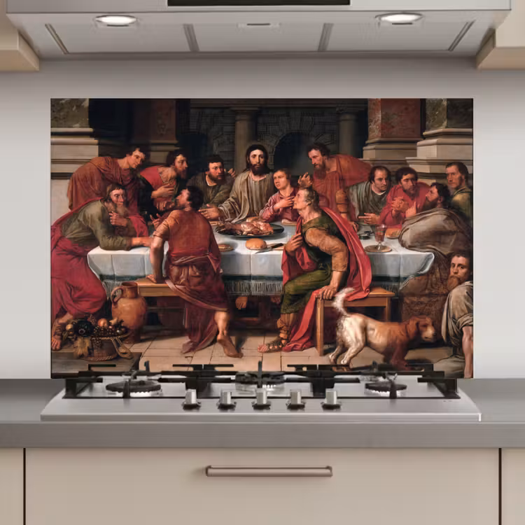 Het laatste avondmaal - Schilderij van Willem Key keuken achterwand spatscherm klein -3d_website