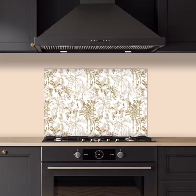 Tijger - Oerwoud - Beige keuken achterwand spatscherm klein 900 -sfeer1