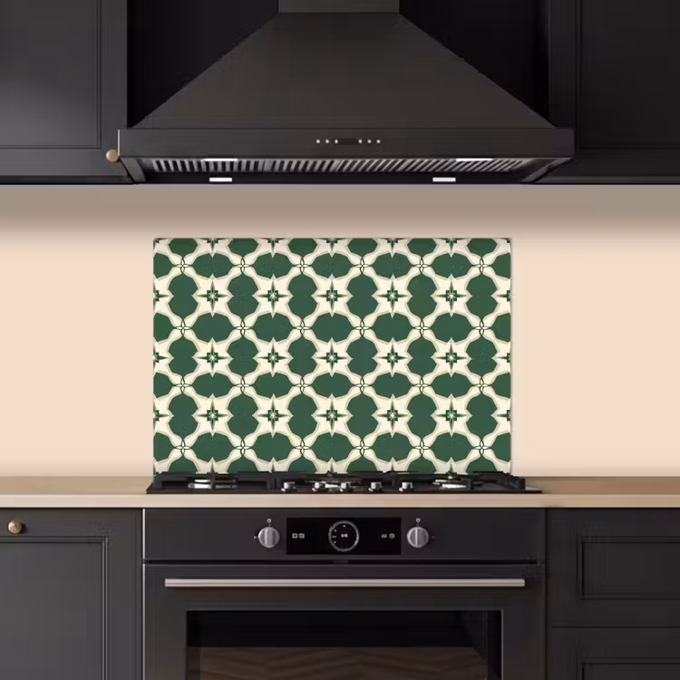 Tegel - Klassiek - Groen keuken achterwand spatscherm klein 900 -sfeer1