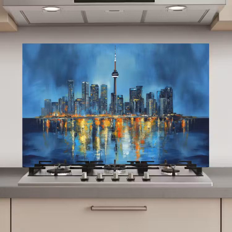 Skyline Toronto - Water - Stadslichten - Toren keuken achterwand spatscherm klein -3d_website