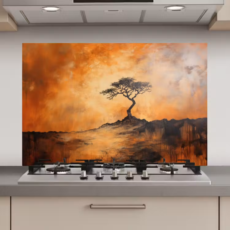 Boom - Landschap - Oranje keuken achterwand spatscherm klein -3d_website
