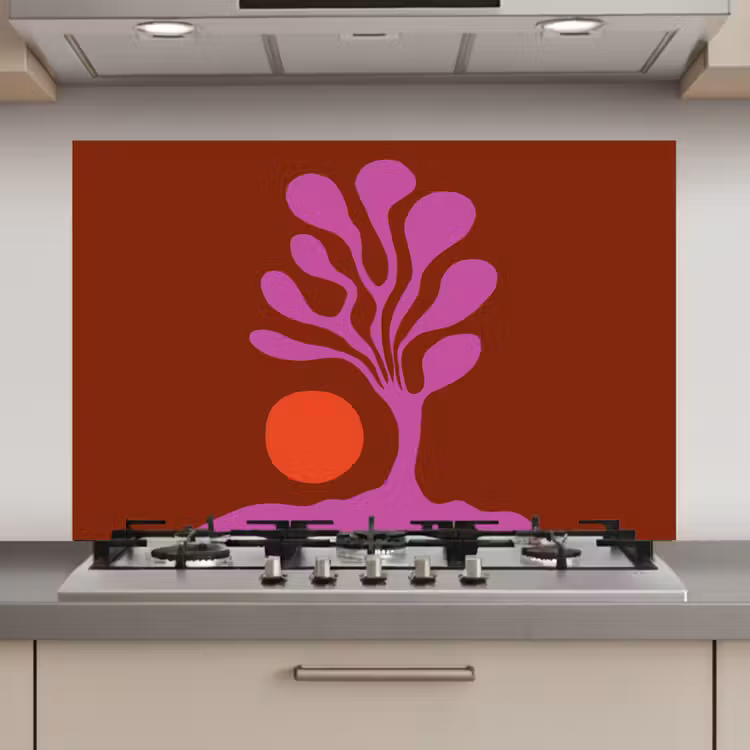Boom - Paars - Cirkel - Vloeiend keuken achterwand spatscherm klein -3d_website