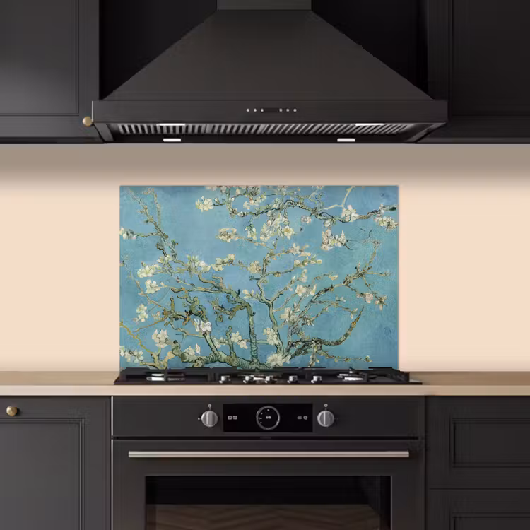 Van Gogh - Amandelbloesem - Oude meesters - Kunst - Vintage keuken achterwand spatscherm klein -sfeer1