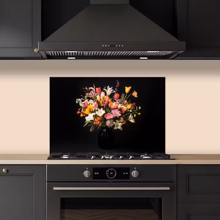 Vaas - Bloemen - Tulpen keuken achterwand spatscherm klein -sfeer1