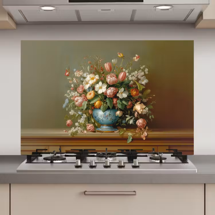 Vaas - Pastel - Kleuren - Bloemen keuken achterwand spatscherm klein -3d_website