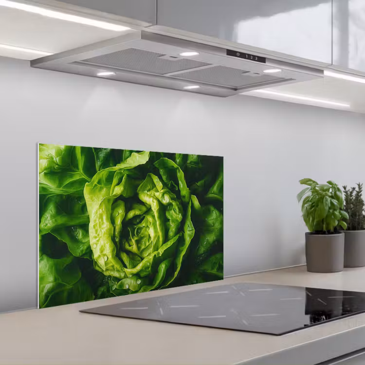 Groente - Sla - Groen keuken achterwand spatscherm klein -3d_schuin