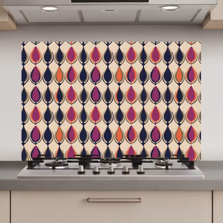 Vintage - Retro - Kleurrijk keuken achterwand spatscherm klein 900 -3d_website
