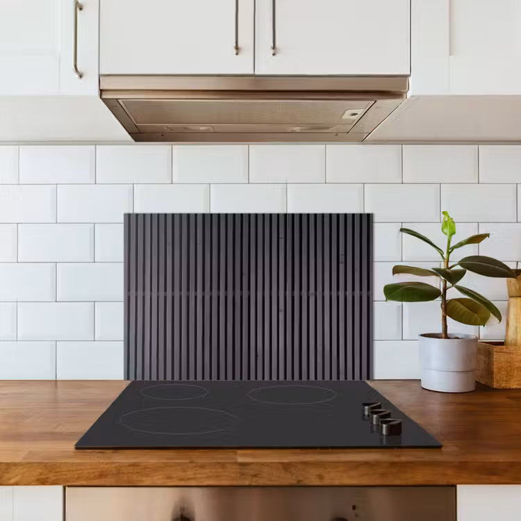 Vintage - Plank - Hout - Grijs keuken achterwand spatscherm klein -sfeer2