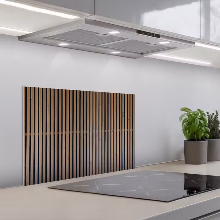 Vintage - Hout - Design - Structuur keuken achterwand spatscherm klein -3d_schuin