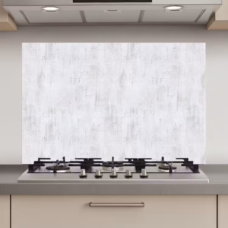 Muur - Geverfd - Wit - Onafgewerkt keuken achterwand spatscherm klein 900 -3d_website