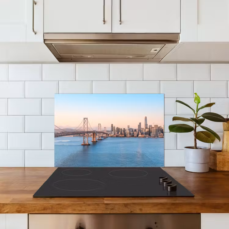 Water - Brug - Skyline - Modern keuken achterwand spatscherm klein -sfeer2