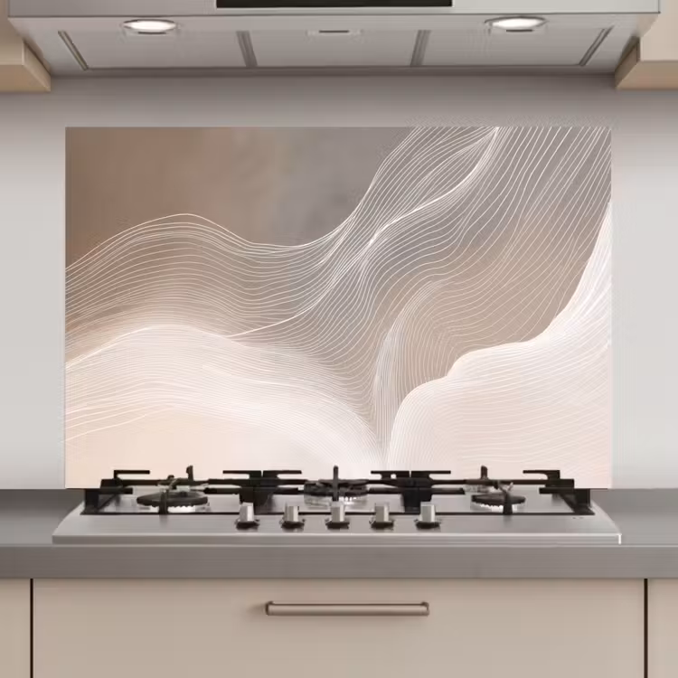 Golvende lijnen - Luchtstromen - Harmonieus keuken achterwand spatscherm klein -3d_website