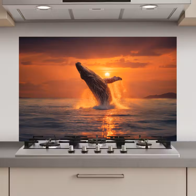 Walvis - Zon - Zee keuken achterwand spatscherm klein -3d_website