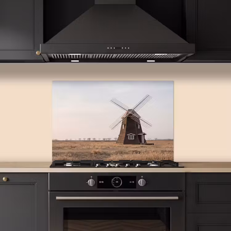 Windmolens - Landschap - Veld keuken achterwand spatscherm klein -sfeer1