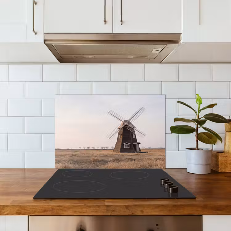 Windmolens - Landschap - Veld keuken achterwand spatscherm klein -sfeer2