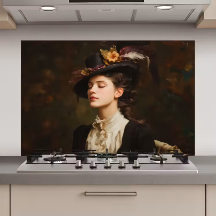 Vrouw - Victoriaans - Portret keuken achterwand spatscherm klein -3d_website