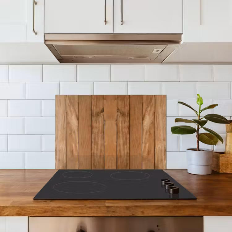 Hout - Naturel - Planken - Structuur keuken achterwand spatscherm klein -sfeer2