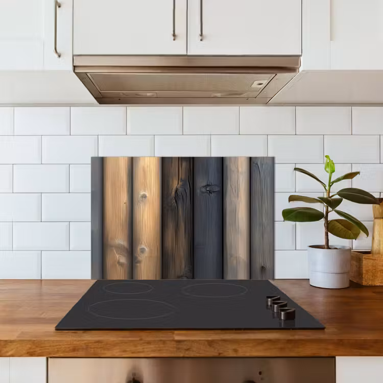 Hout - Planken - Gemengd keuken achterwand spatscherm klein -sfeer2