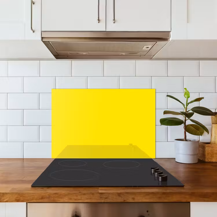 Geel - Citroen - Neon - Kleuren keuken achterwand spatscherm klein 900 -sfeer2