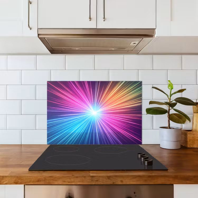 Abstract - Light - Burst - Modern - Colorful keuken achterwand 2 middel -sfeer1
