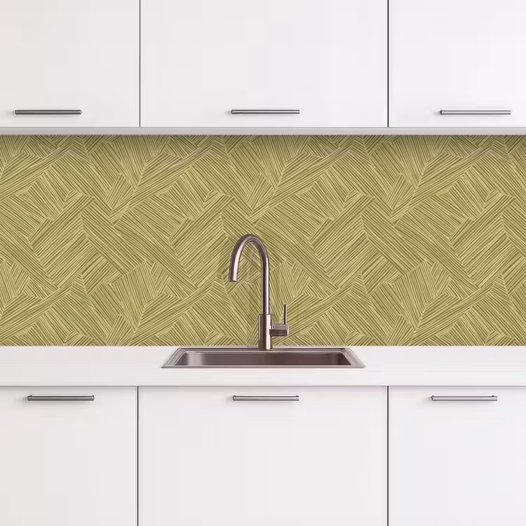 Abstract - Modern - Groen keuken achterwand 2 middel 871 -3d