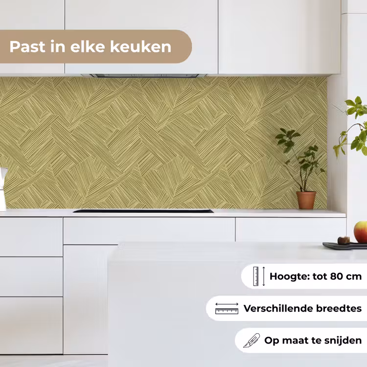 Abstract - Modern - Groen keuken achterwand 2 middel 871 -sfeer4_NL