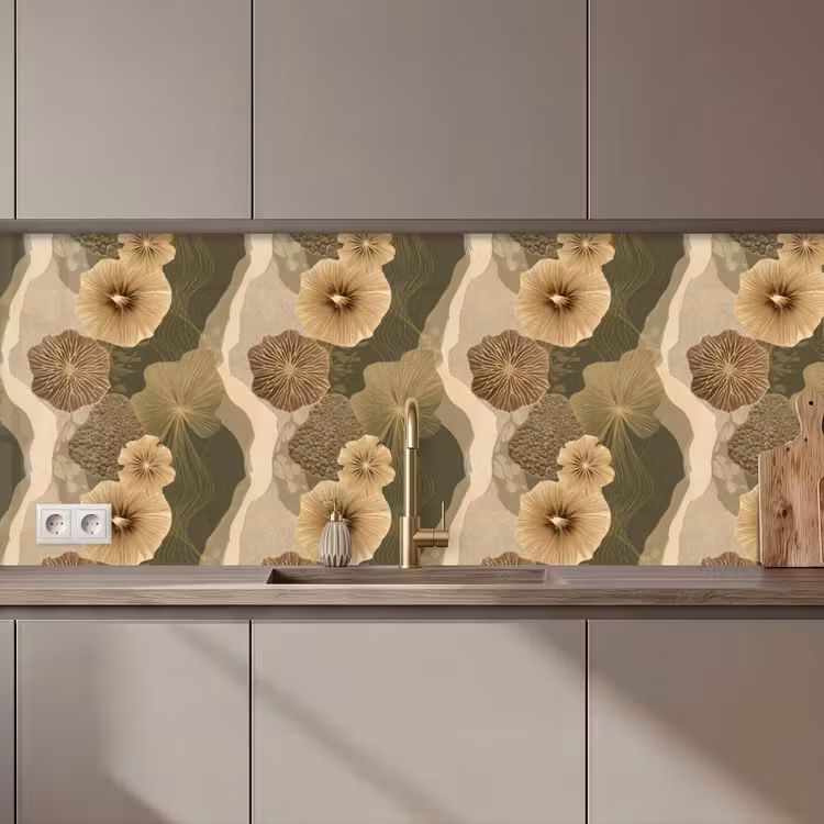 Abstract - Modern - Groen keuken achterwand 2 middel 871 zz_3dshopping