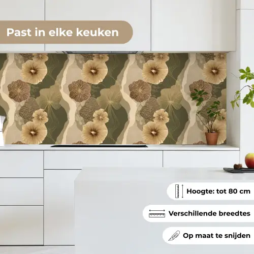Abstract - Modern - Groen keuken achterwand 2 middel 871 -sfeer4_NL