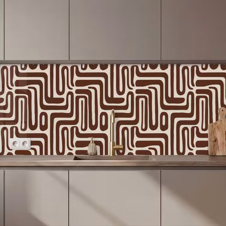 Abstract - Patroon - Bruin keuken achterwand 2 middel 871 zz_3dshopping