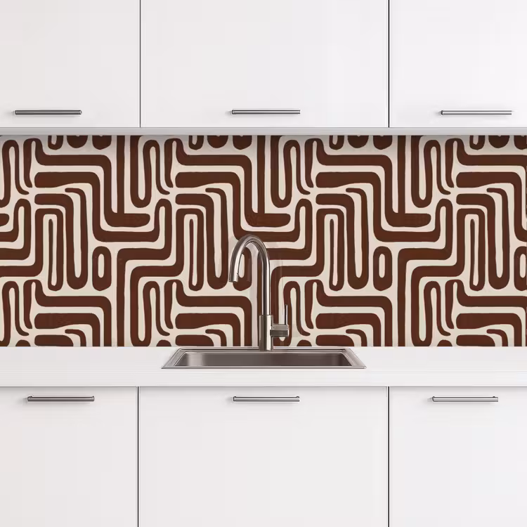 Abstract - Patroon - Bruin keuken achterwand 2 middel 871 -3d