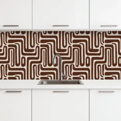 Abstract - Patroon - Bruin keuken achterwand 2 middel 871 -3d