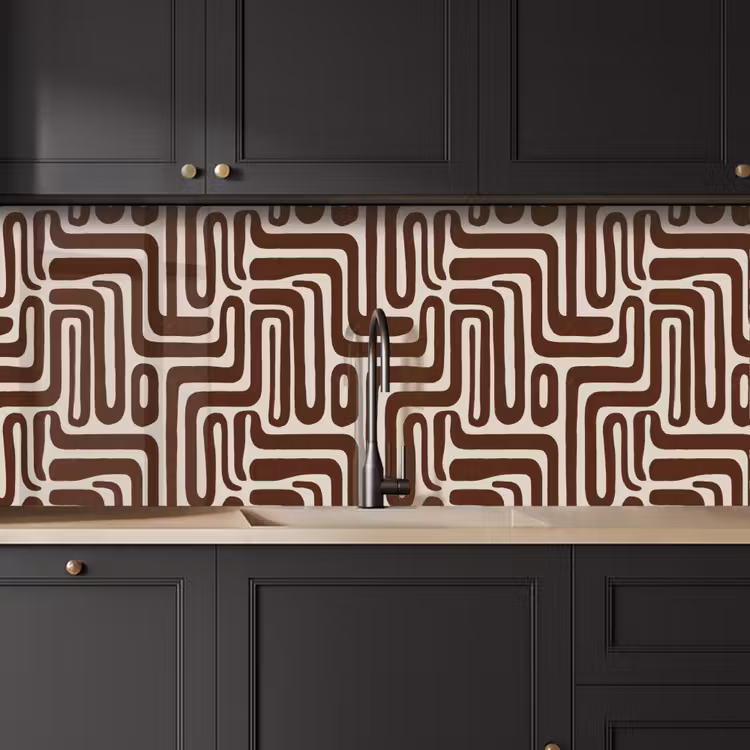 Abstract - Patroon - Bruin keuken achterwand 2 middel 871 -sfeer1