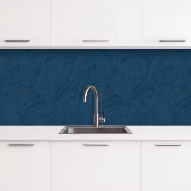 Abstract - Patroon - Donkerblauw - Elegant keuken achterwand 2 middel 871 -3d