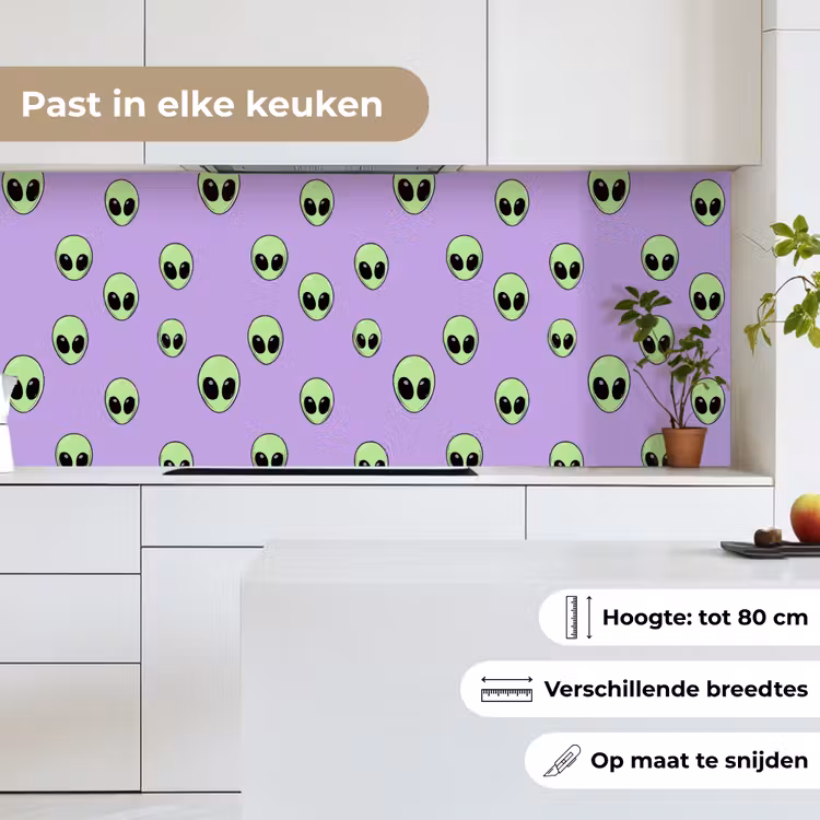 Alien - Retro - Lila keuken achterwand 2 middel 871 -sfeer4_NL