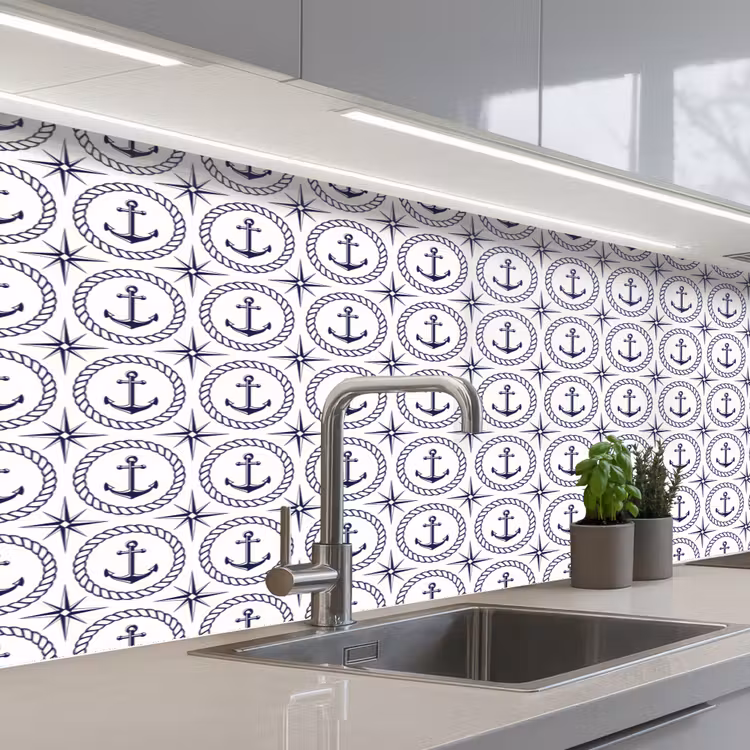 Anker - Haven - Blauw - Wit keuken achterwand 2 middel 871 -3d_schuin