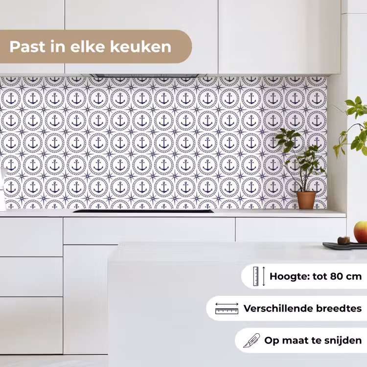 Anker - Haven - Blauw - Wit keuken achterwand 2 middel 871 -sfeer4_NL
