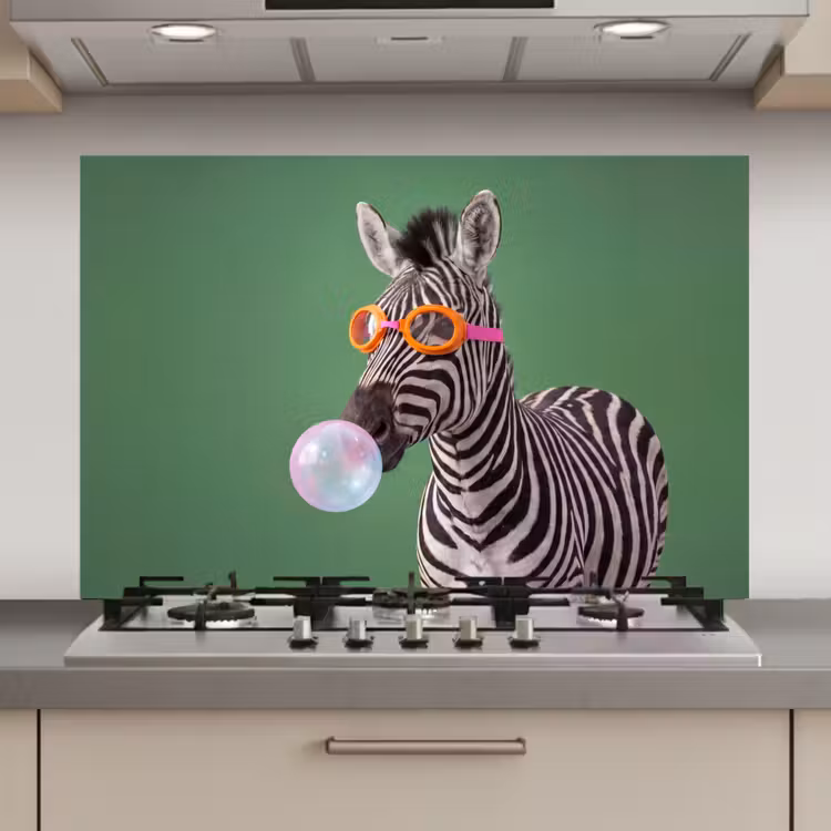 Dier - Bril - Bel - Modern - Groen keuken achterwand spatscherm klein -3d_website