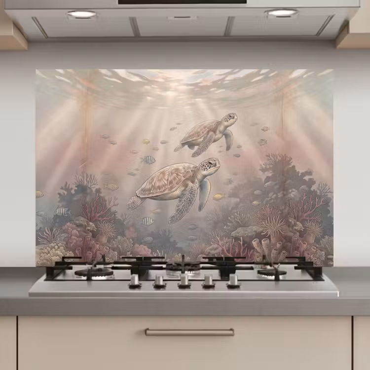 Dier - Onderwater - Oceaan - Illustratie - Zeeleven keuken achterwand spatscherm klein -3d_website