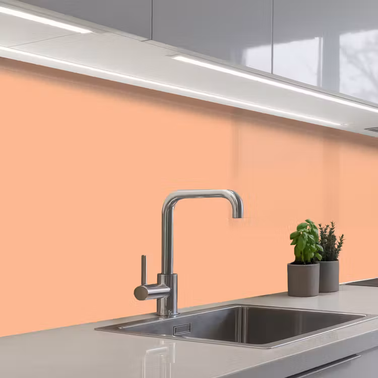 Abrikoos - Roze - Pastel - Effen - Kleur keuken achterwand 2 middel 871 -3d_schuin