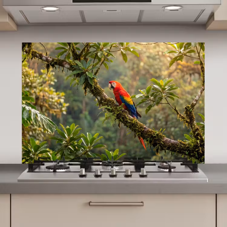 Ara - Jungle - Rood keuken achterwand 2 middel zz_3dshopping