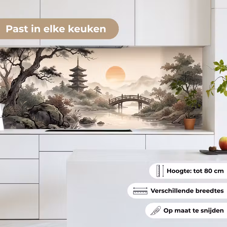 Azië - Landschap - Kleurrijk keuken achterwand 2 middel -sfeer4_NL