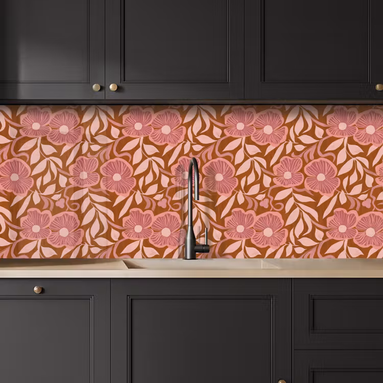 Sfeer - Bloemen - Roze keuken achterwand 2 middel 871 -sfeer1