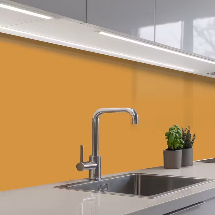 Autumn - Mustard - Geel keuken achterwand 2 middel 871 -3d_schuin