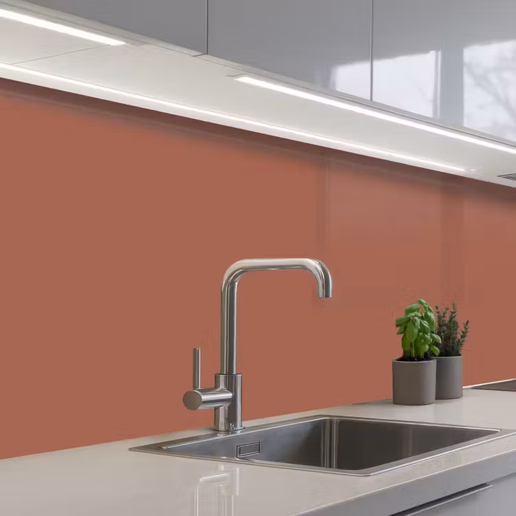 Baked - Earth - Oranje keuken achterwand 2 middel 871 -3d_schuin