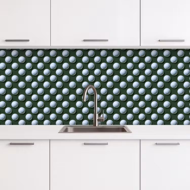 Ballen - Golf - Groen keuken achterwand 2 middel 871 -3d
