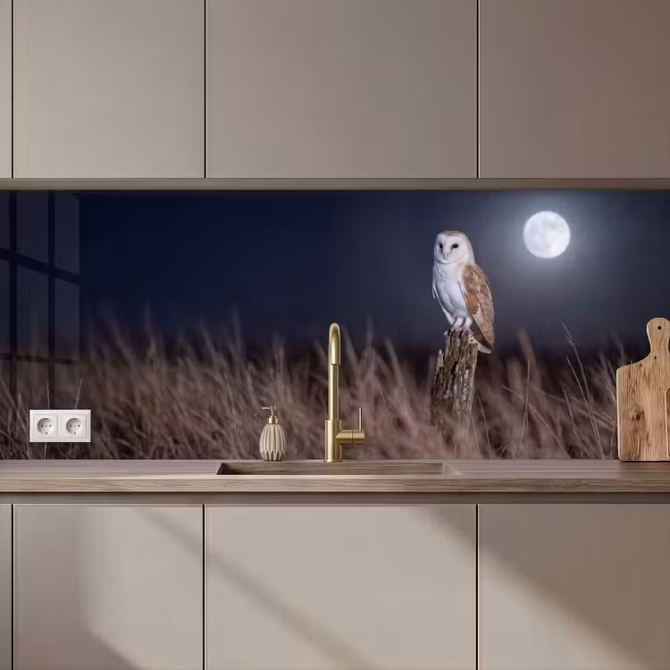 Kerkuil - Maan - Nacht keuken achterwand 2 middel zz_3dshopping