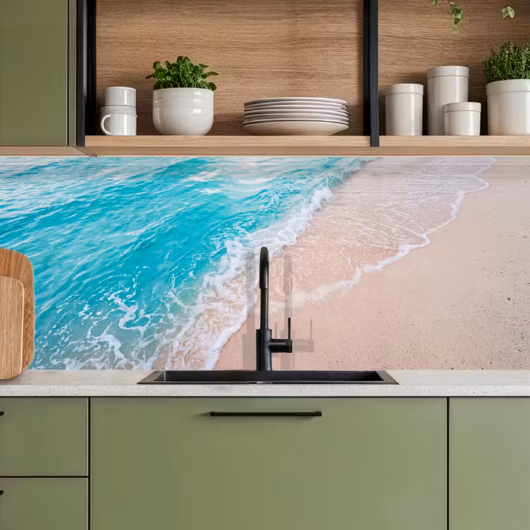 Strand - Zee - Golf - Natuur - Blauw keuken achterwand 2 middel -sfeer3